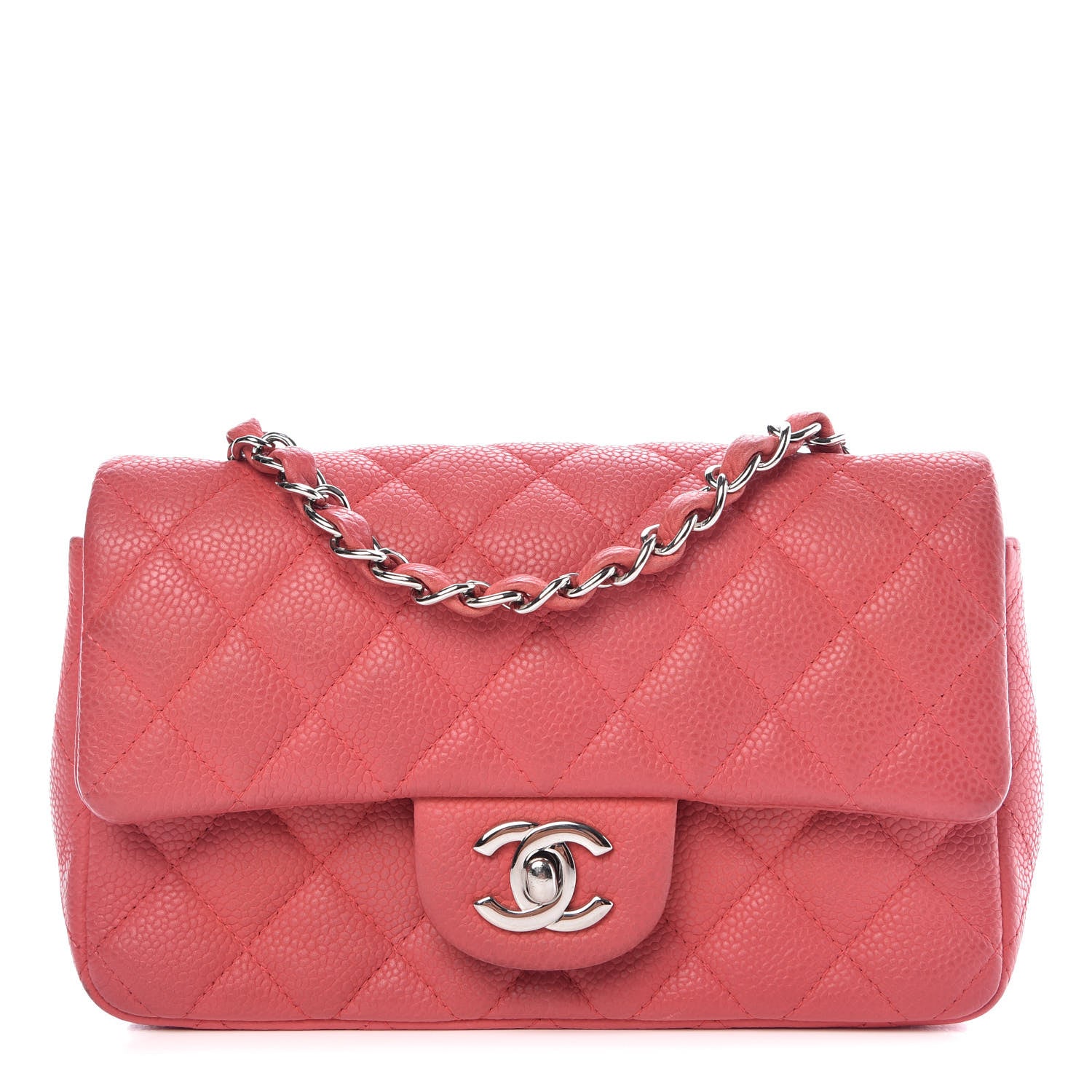 Chanel Caviar Quilted Mini Rectangular Flap Dark Pink 1 of 7