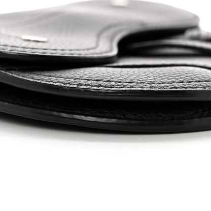Christian Dior X KAWS Grained Calfskin Saddle Wristlet Black 8 of 10