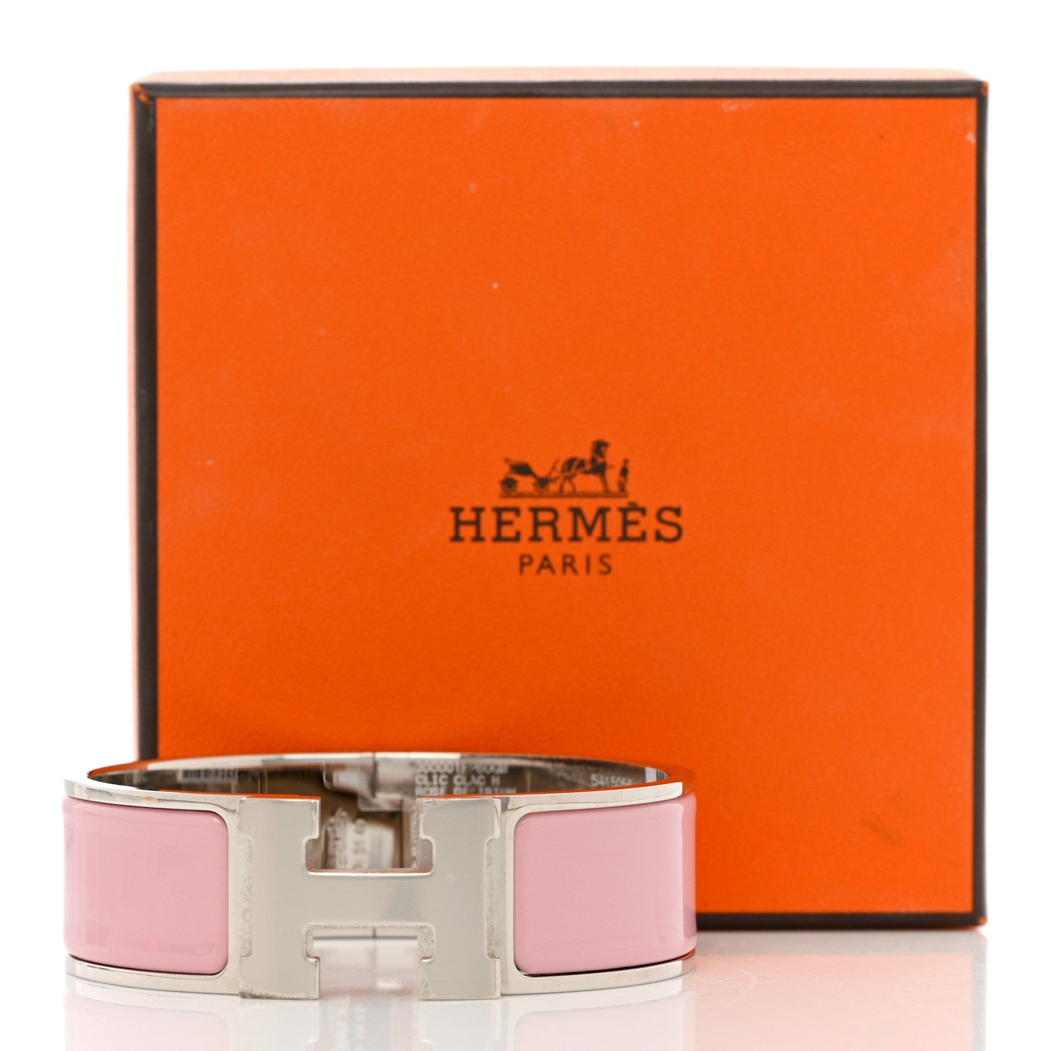 Hermes Enamel Wide Clic Clac H Bracelet GM Rose Delirium 5 of 5