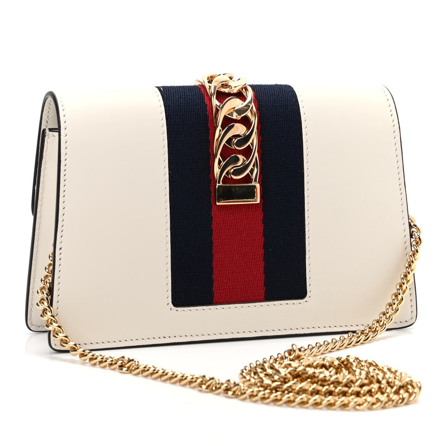 Calfskin Super Mini Sylvie Chain Shoulder Bag White
