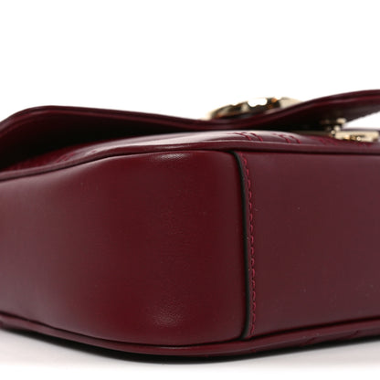 Gucci Calfskin Matelasse Small GG Marmont Shoulder Bag Rosso Ancora Red 9 of 10