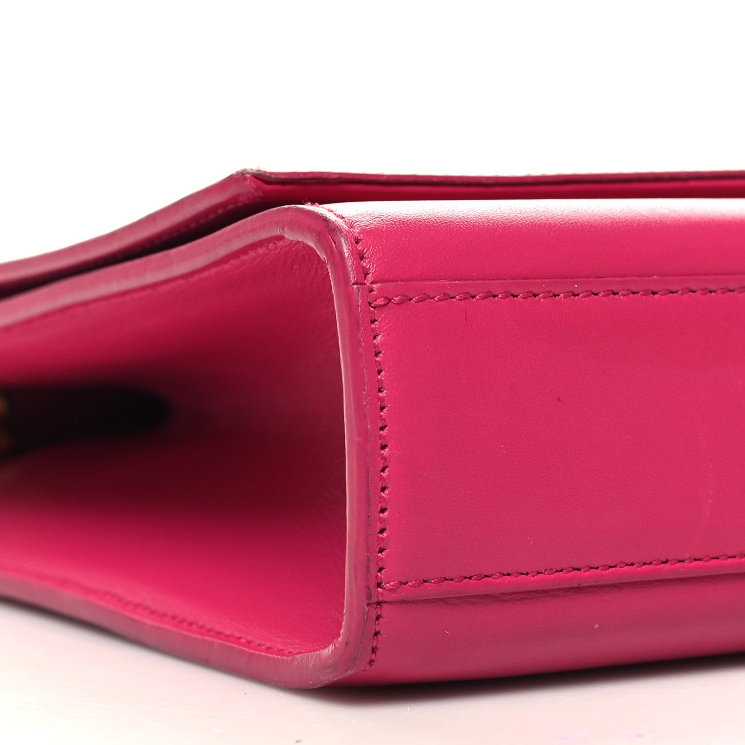 Saint Laurent Smooth Calfskin Classic Monogram Kate Tassel Chain Wallet Pink 8 of 9