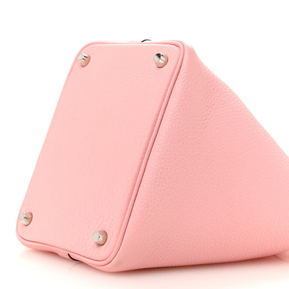 Hermes Taurillon Clemence Picotin Lock 18 PM Rose Sakura 10 of 12