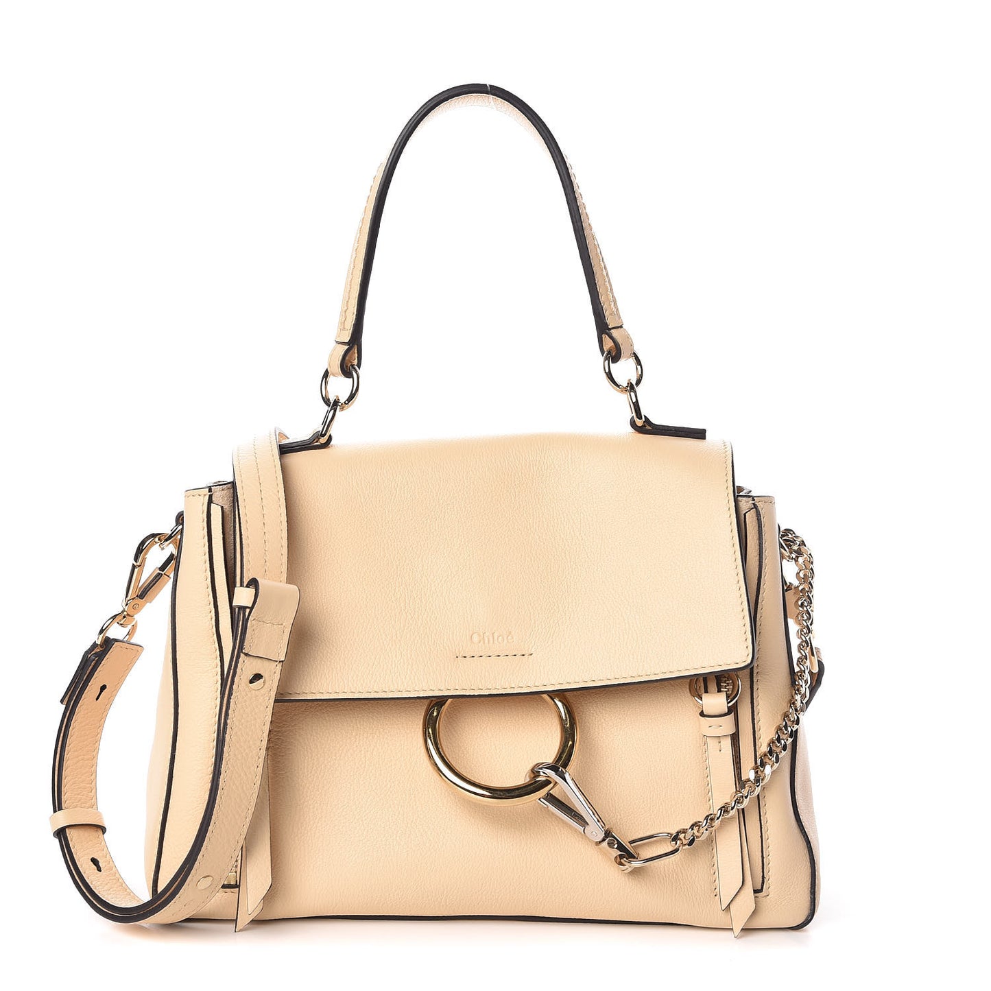 Calfskin Small Faye Day Shoulder Bag Blondie Beige
