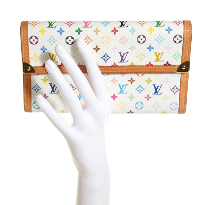 Louis Vuitton Monogram Multicolor Porte Tresor International Wallet White 2 of 8