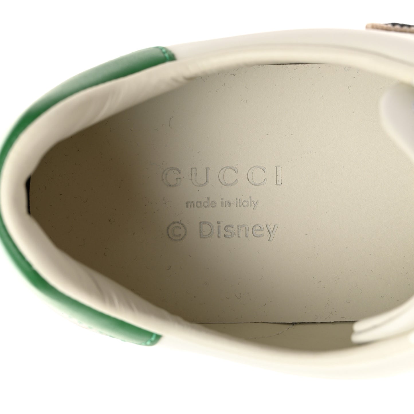 X DISNEY Calfskin Miro Soft Web Donald Duck Womens Ace Sneakers 36.5 White New Shamarock