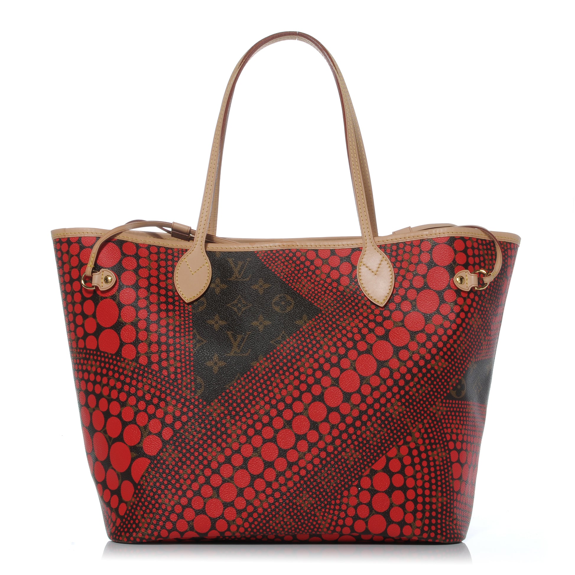 Louis Vuitton Monogram Kusama Waves Neverfull MM Red 1 of 7