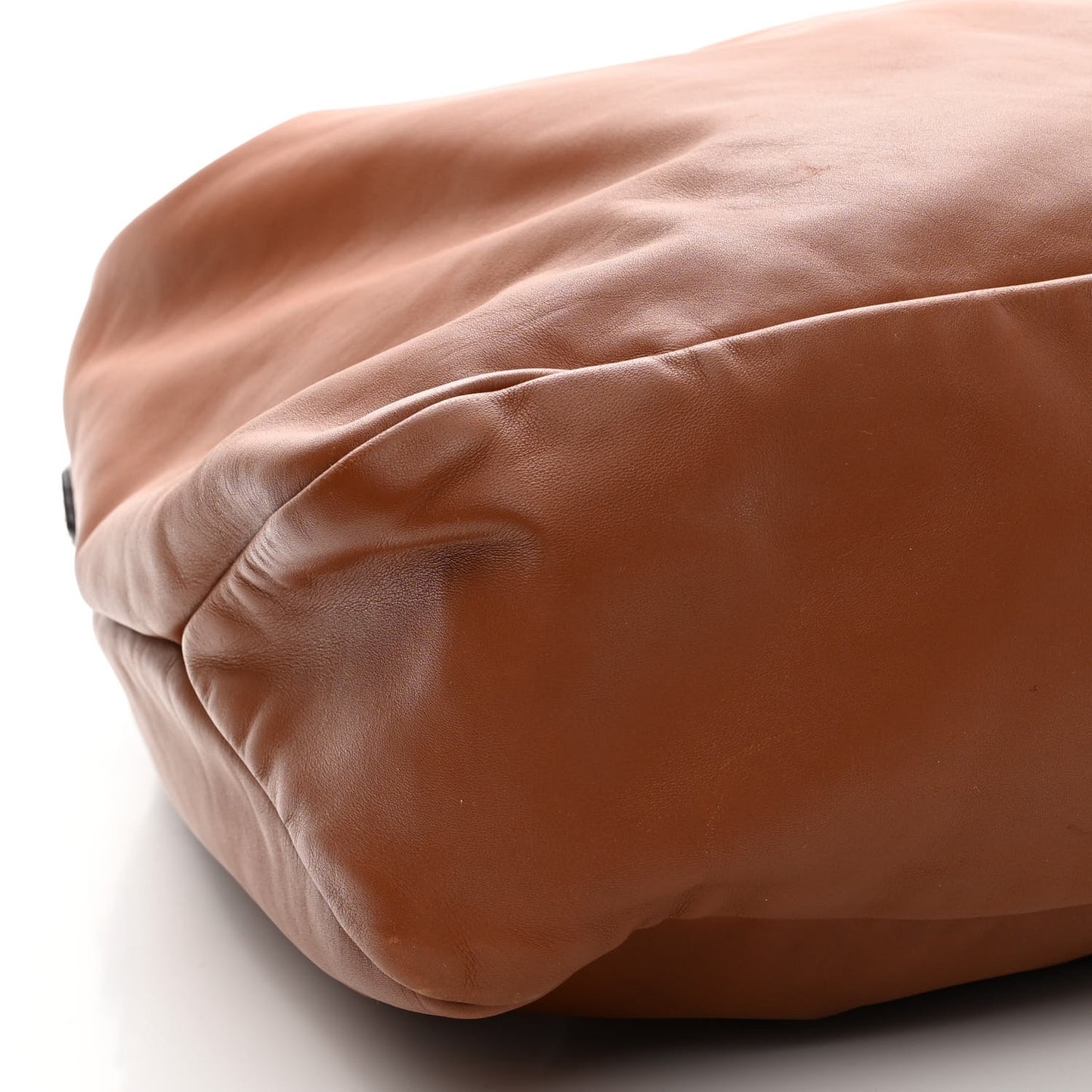Calfskin Large Horsebit Chain Hobo Brown
