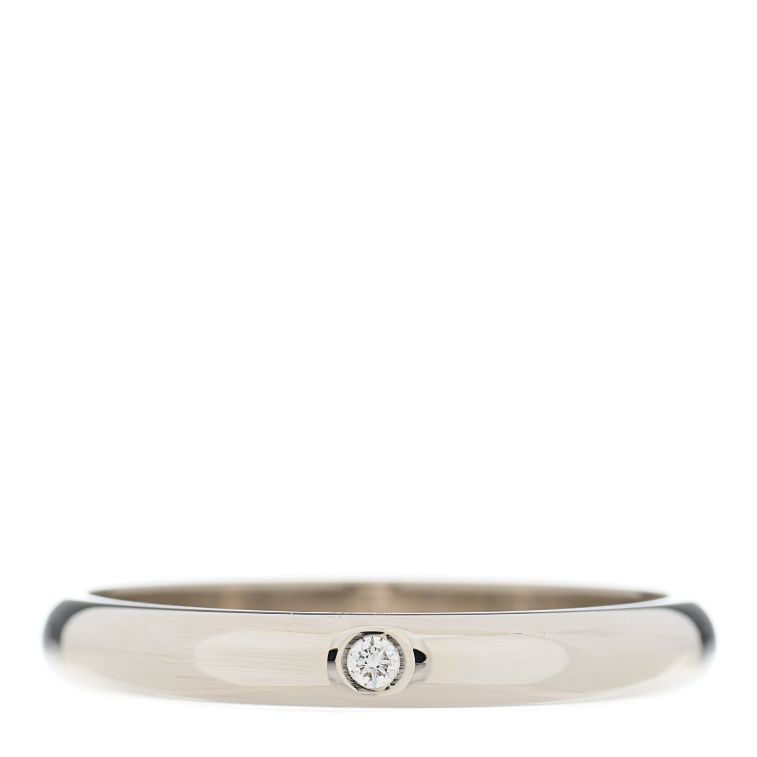 Cartier Platinum Diamond 2.6mm 1895 Wedding Band Ring 50 5.25 1 of 5