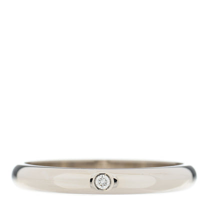 Cartier Platinum Diamond 2.6mm 1895 Wedding Band Ring 50 5.25 1 of 5