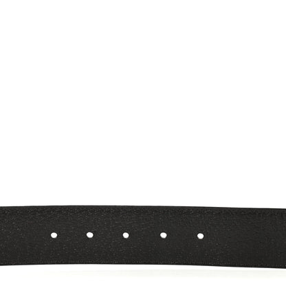 Gucci Textured Dollar Calfskin Nickel Double G 40mm Belt 90 36 Dark Cocoa 4 of 5
