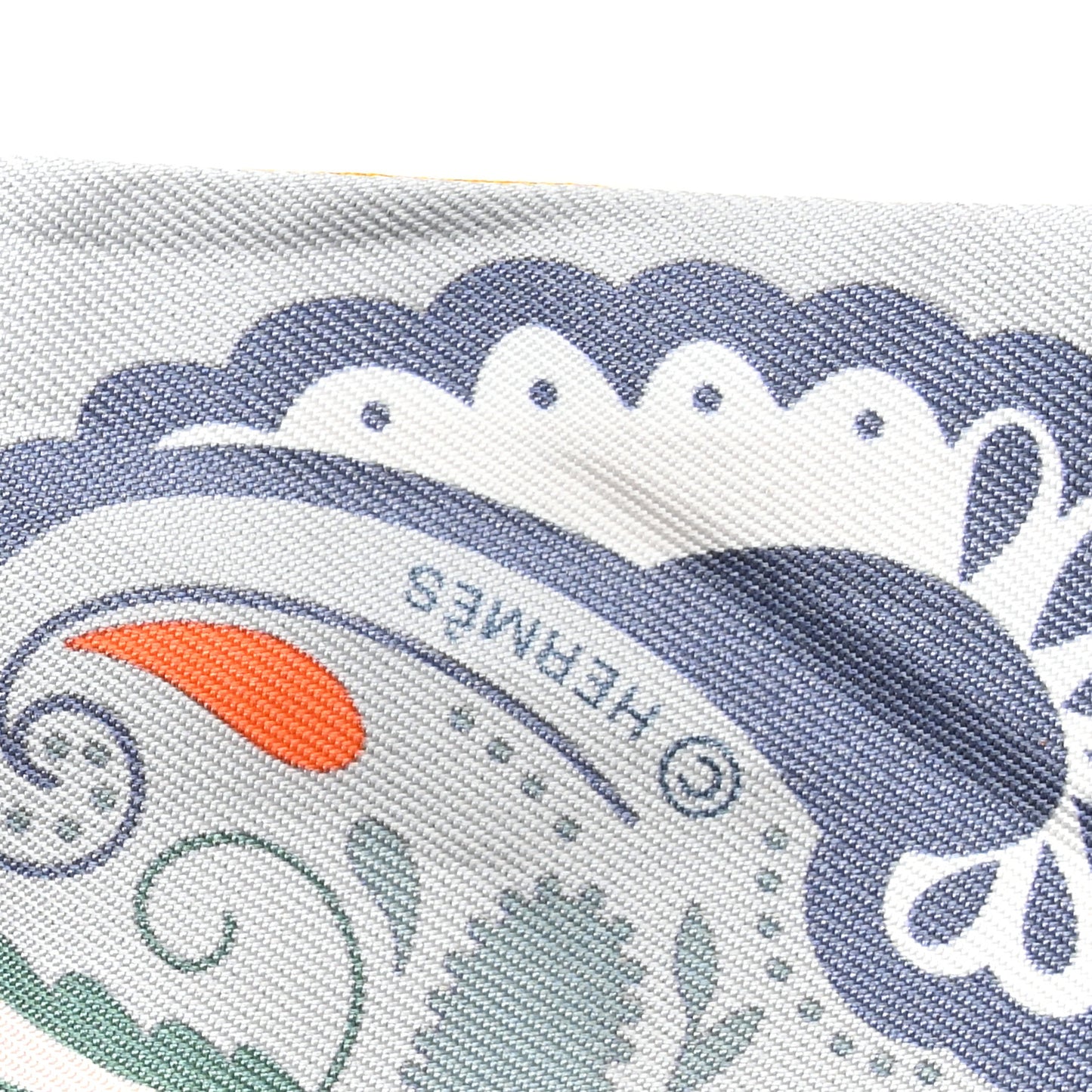 Silk Guepards Bandana Twilly Gris Perle Rouge H