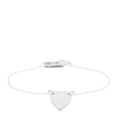 Gucci Sterling Silver Trademark Heart Bracelet 1 of 4