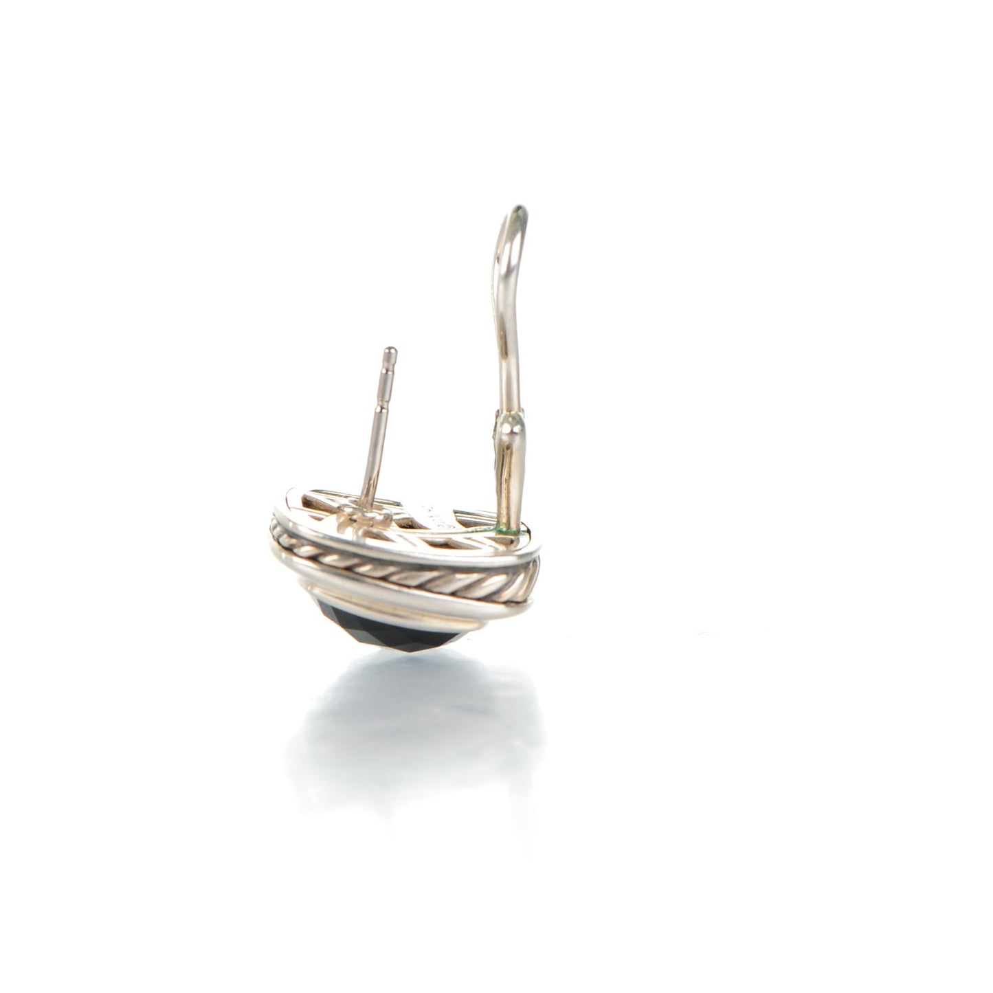 Sterling Silver Onyx 10mm Albion Earrings