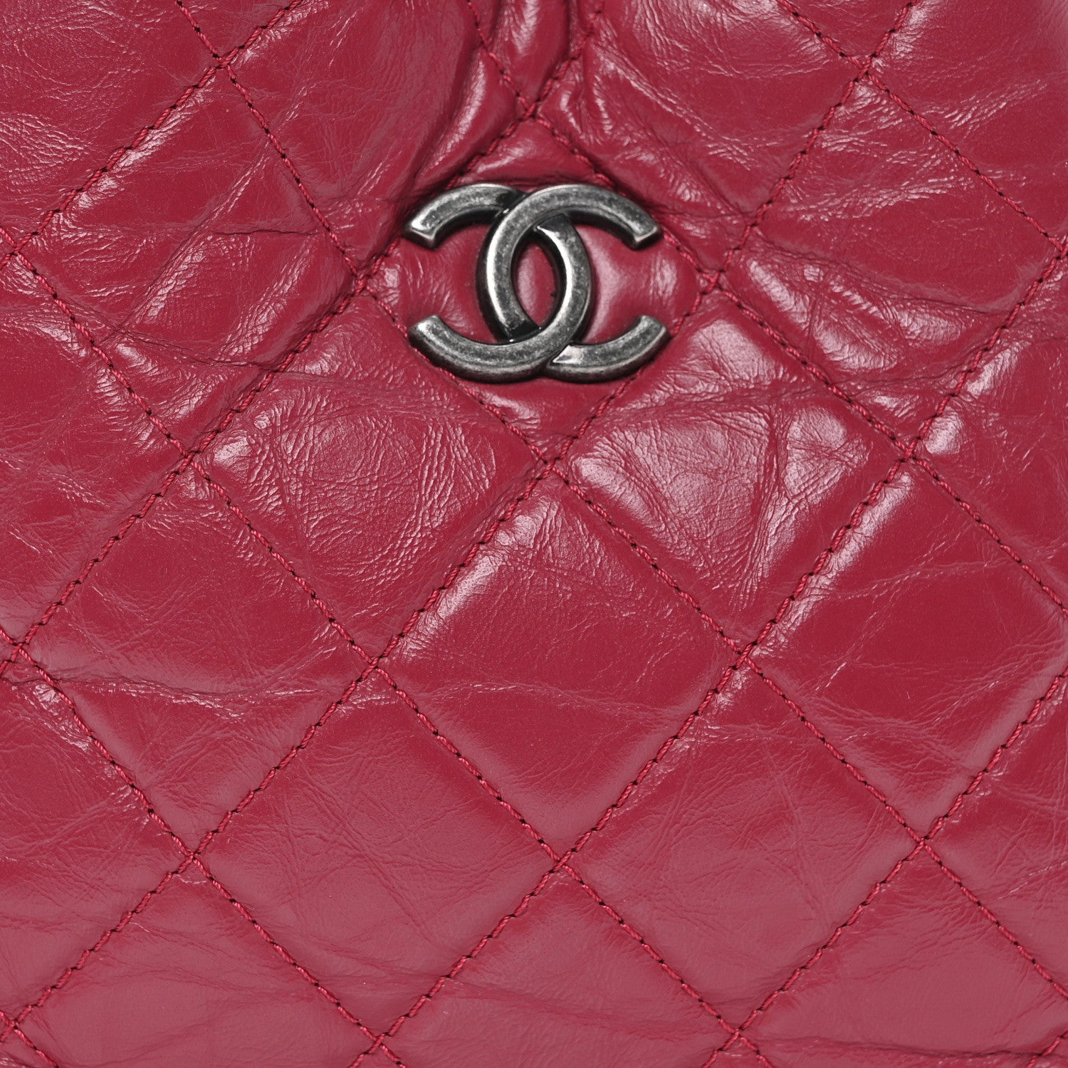 Chanel Aged Calfskin Quilted Small Gabrielle Backpack Dark Pink 8 of 12