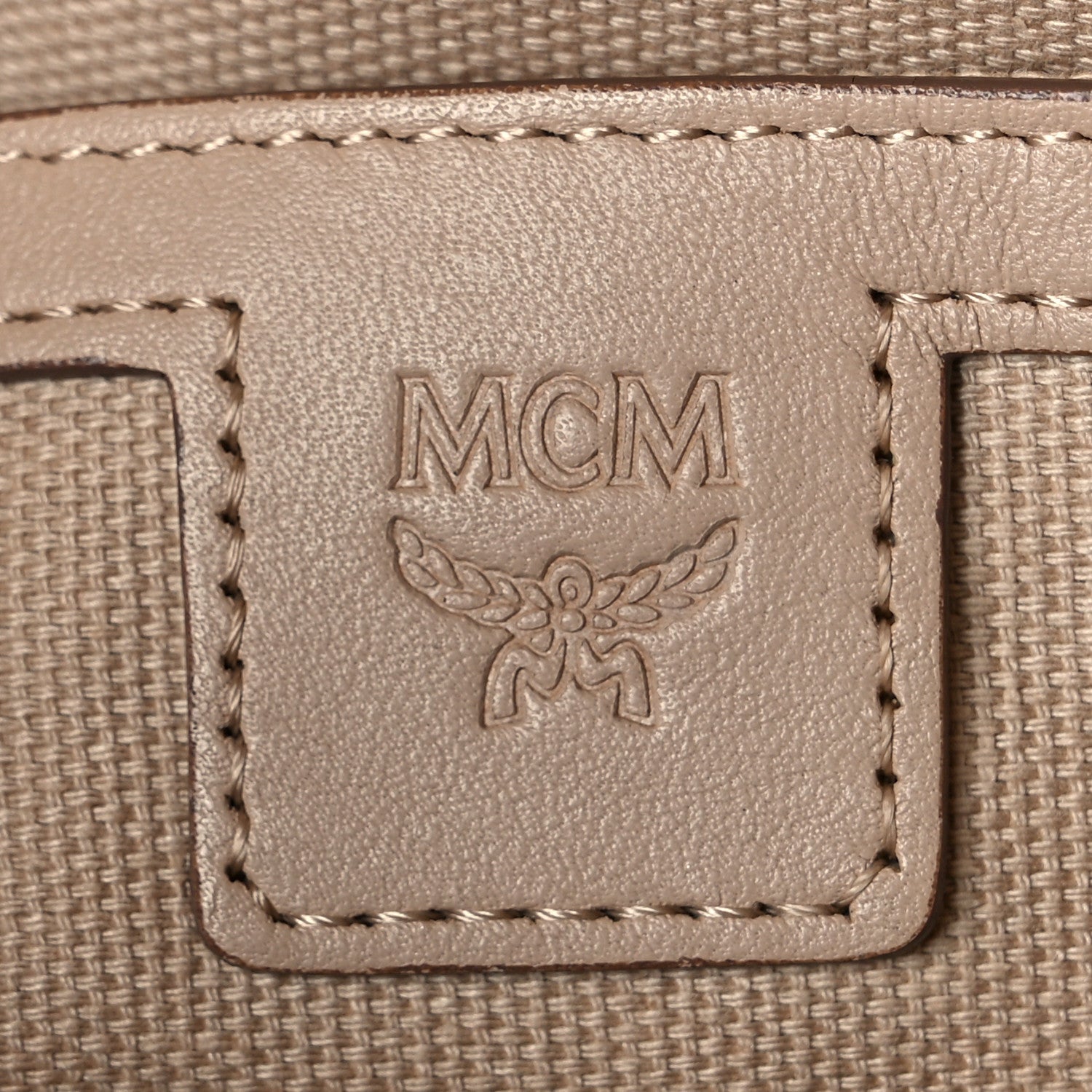 MCM Visetos Small Stark Rabbit Backpack Beige 6 of 9