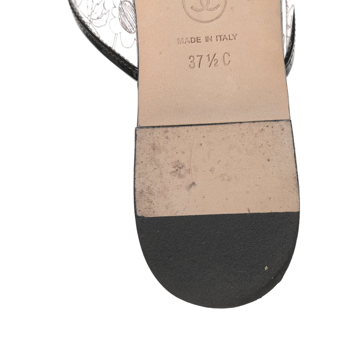 Patent PVC CC Sandal Mule 37.5 Black
