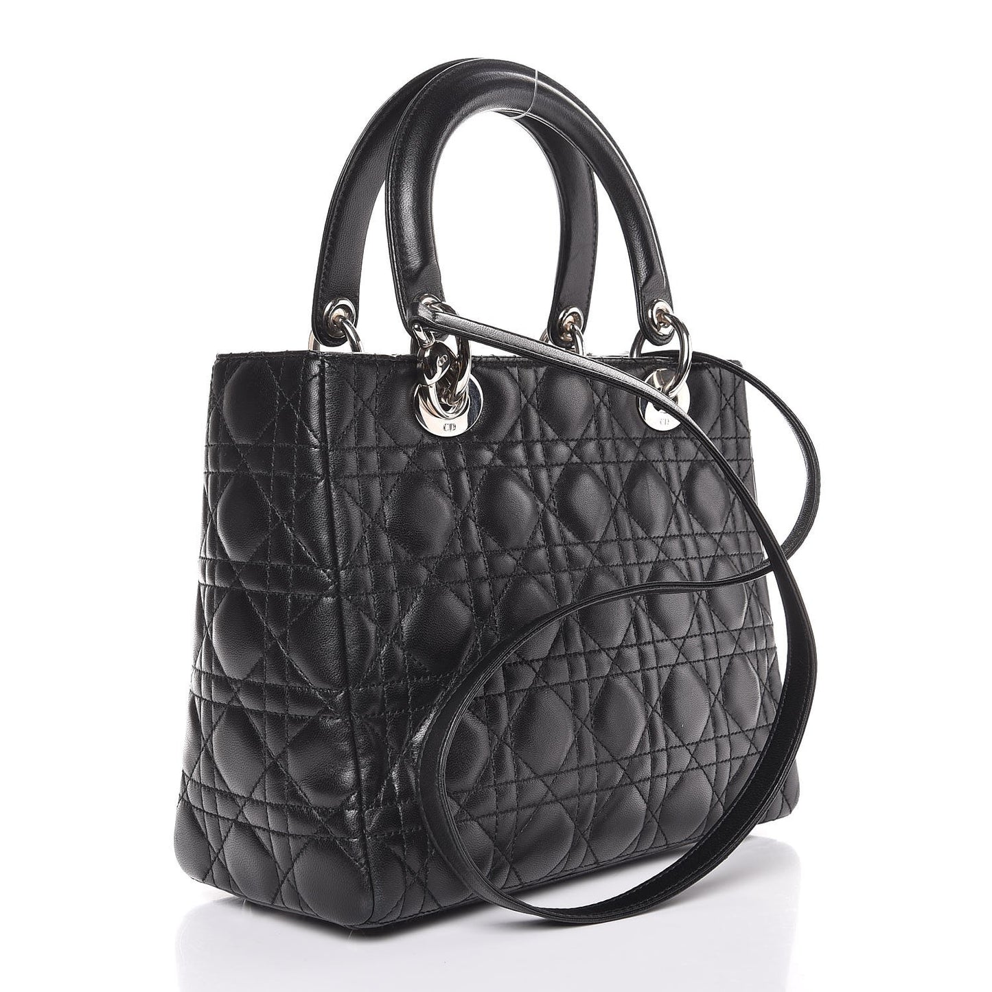 Lambskin Cannage Medium Lady Dior Black