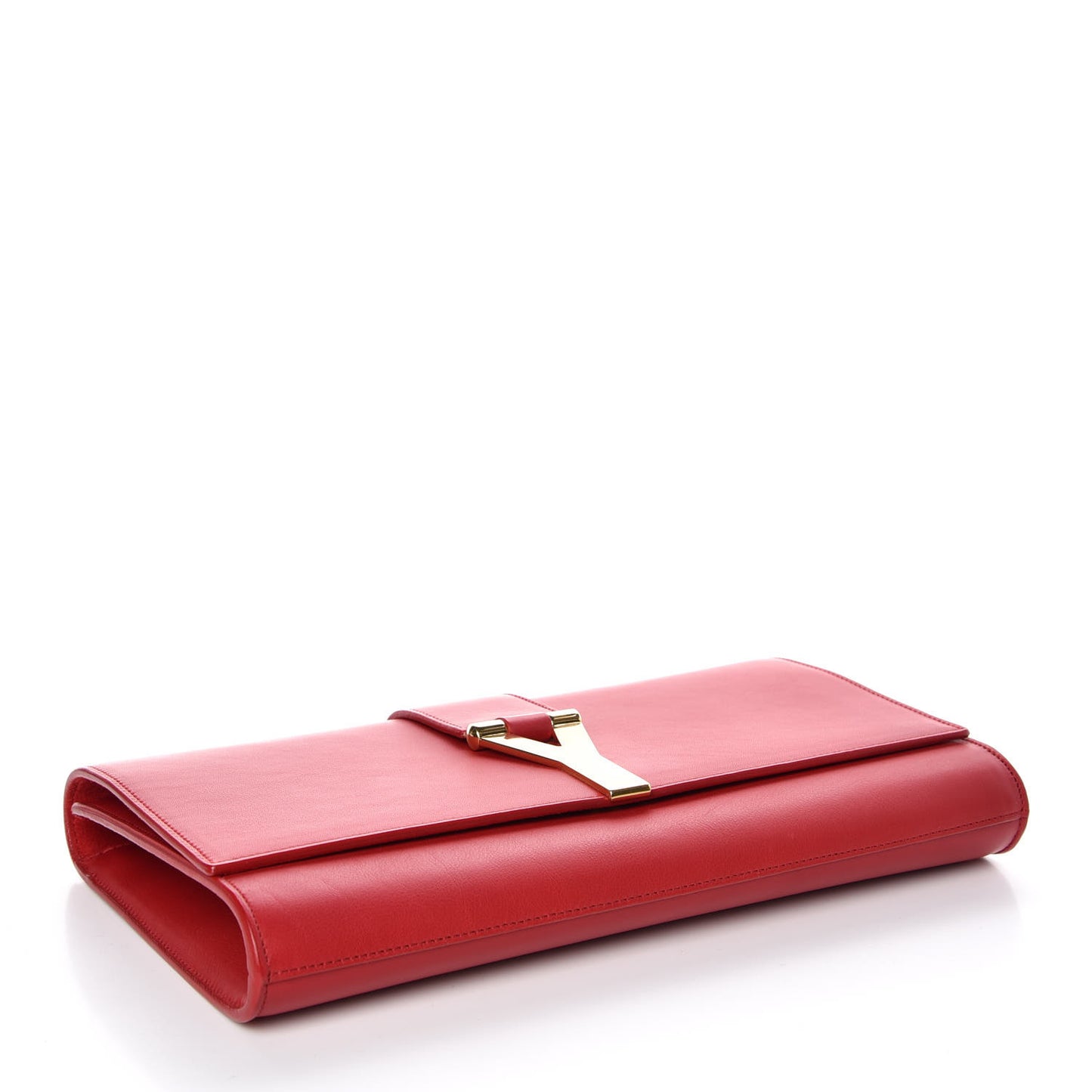 Calfskin Classic Y Ligne Clutch Red