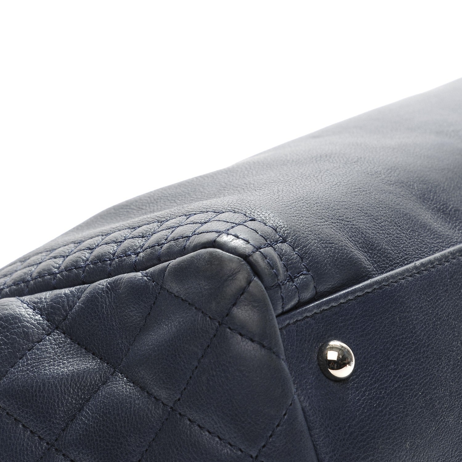 Chanel Calfskin Coco Bengal Open Accordion Tote Blue 8 of 11