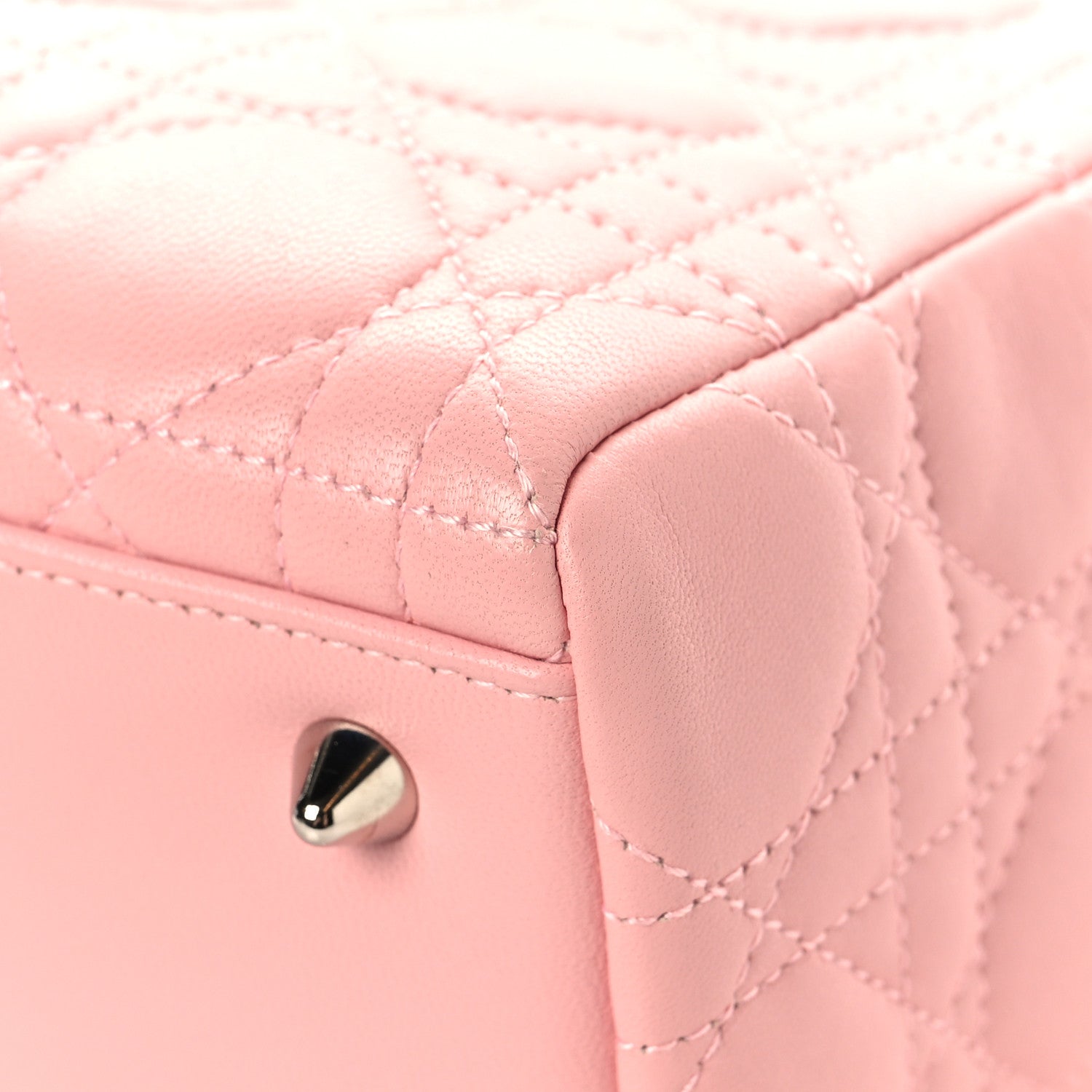 Christian Dior Lambskin Cannage Medium Lady Dior Light Pink 12 of 16