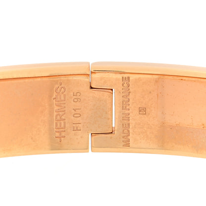 Hermes Enamel Narrow Clic Clac H Bracelet PM Rose Velours 4 of 5