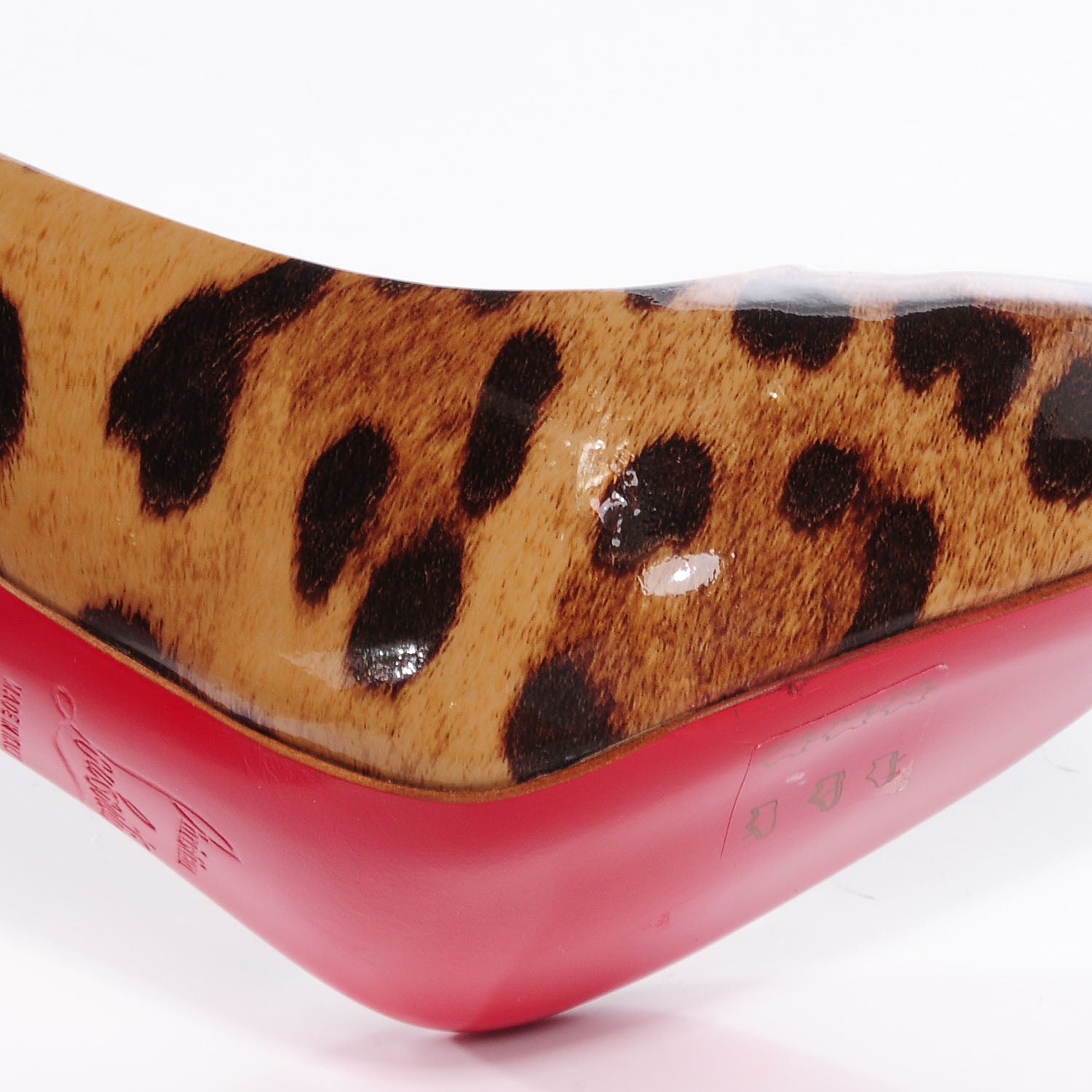 Christian Louboutin Patent Leopard Open Clic 120 Pumps 40 7 of 7