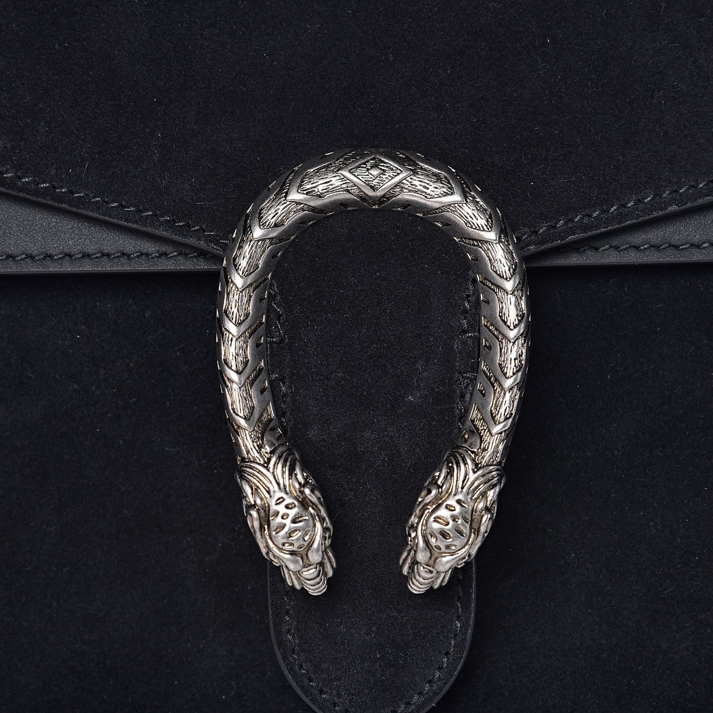 Suede Medium Dionysus Shoulder Bag Black