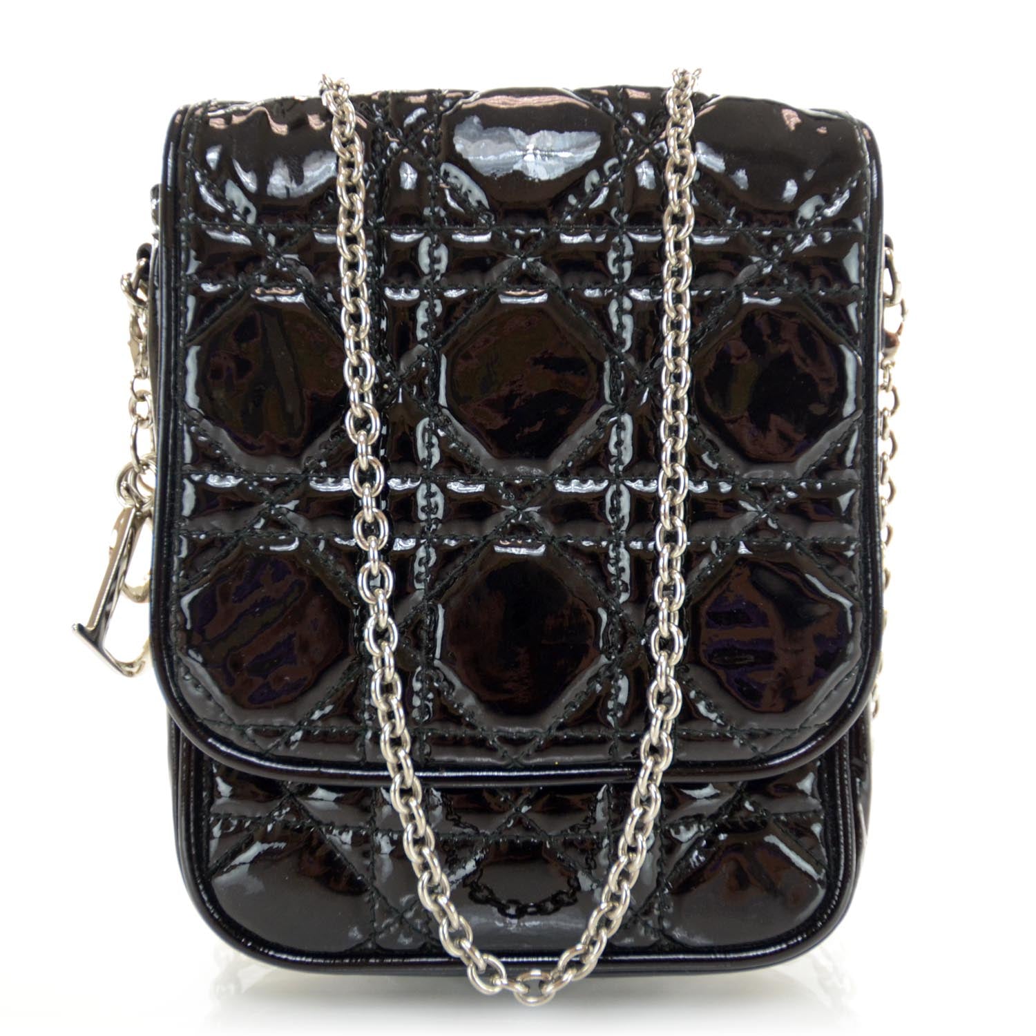 Christian Dior Patent Cannage Cross Body Bag Black 1 of 6