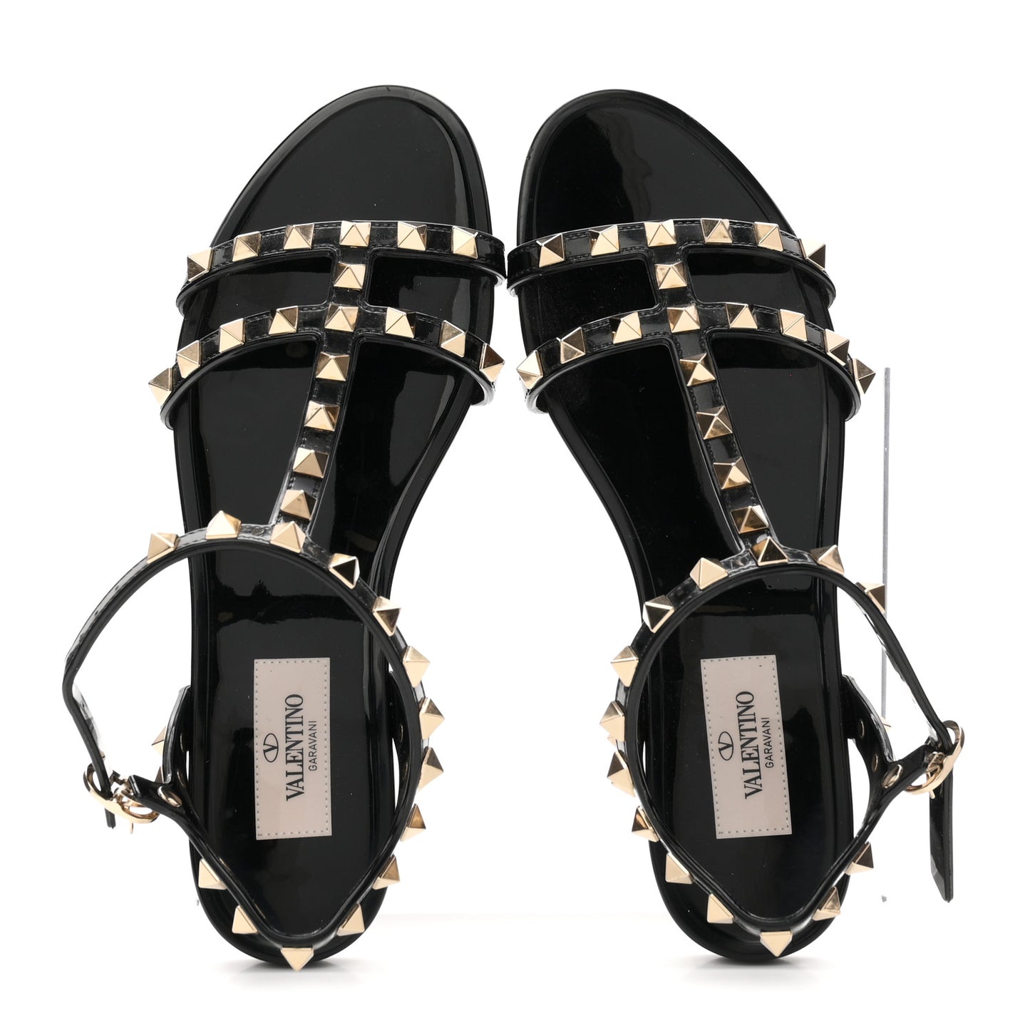 PVC Jelly Rockstud Caged Sandals 35 Black