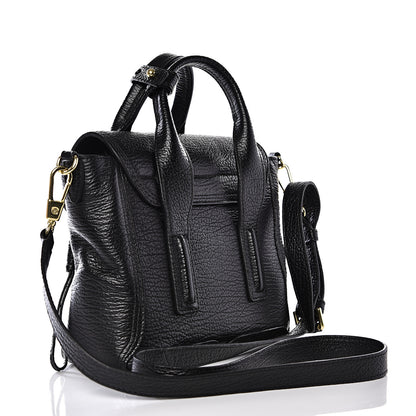 3.1 Phillip Lim 3.1 Textured Calfskin Mini Pashli Satchel Black 2 of 8