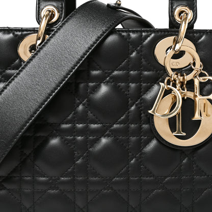 Christian Dior Lambskin Cannage Small My ABCDior Lady Dior Black 6 of 8