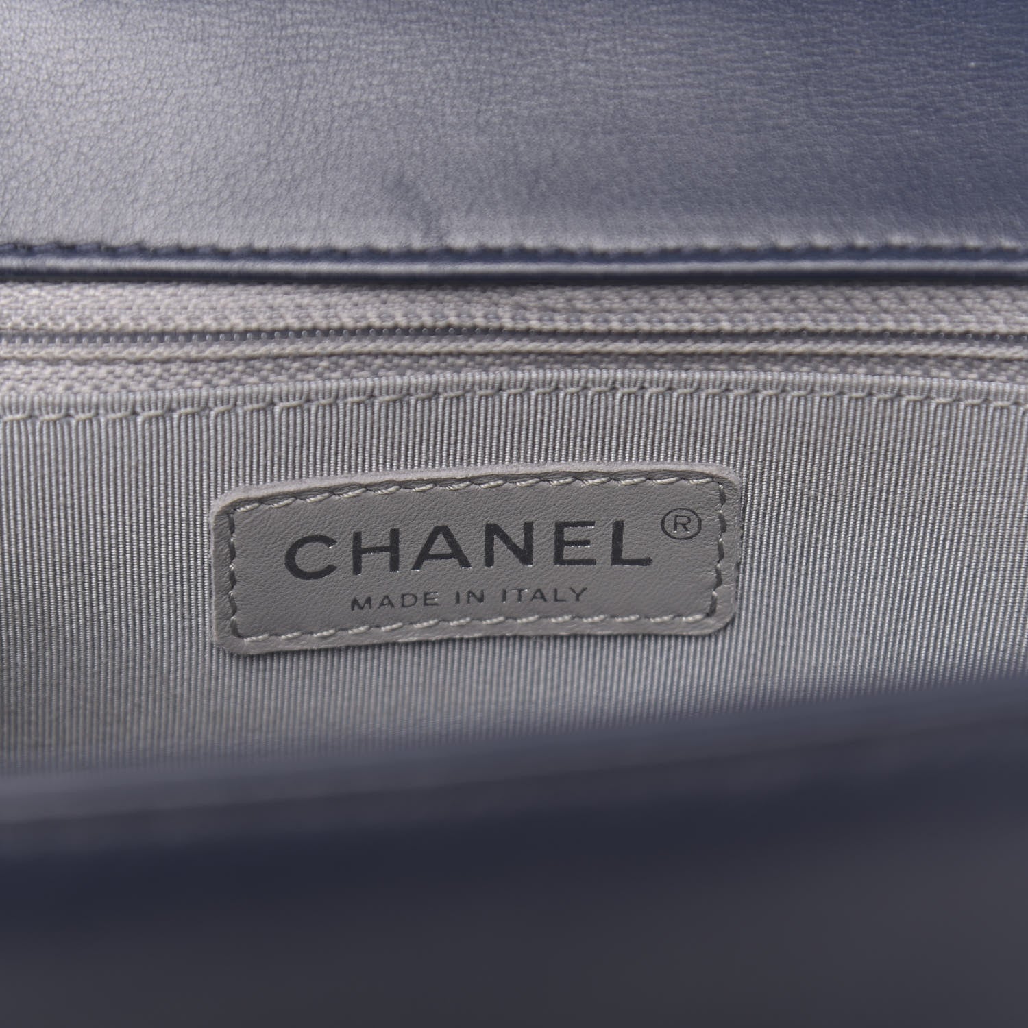 Chanel Calfskin Chevron Quilted New Medium Boy Flap Dark Navy Blue 6 of 10