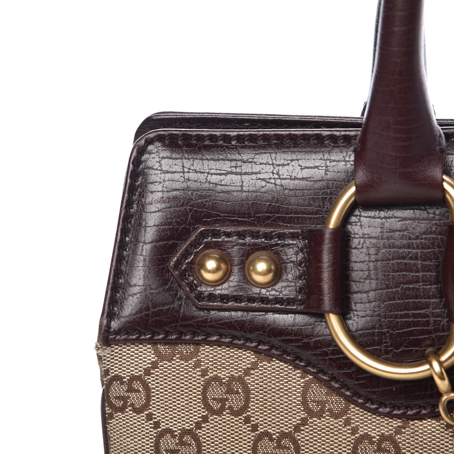 Gucci Monogram Horsebit Chain Shoulder Bag Brown 12 of 15