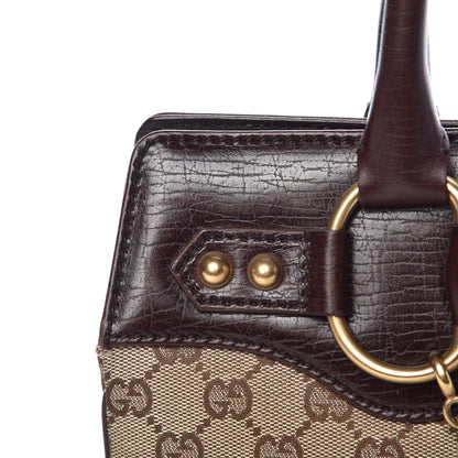 Gucci Monogram Horsebit Chain Shoulder Bag Brown 12 of 15