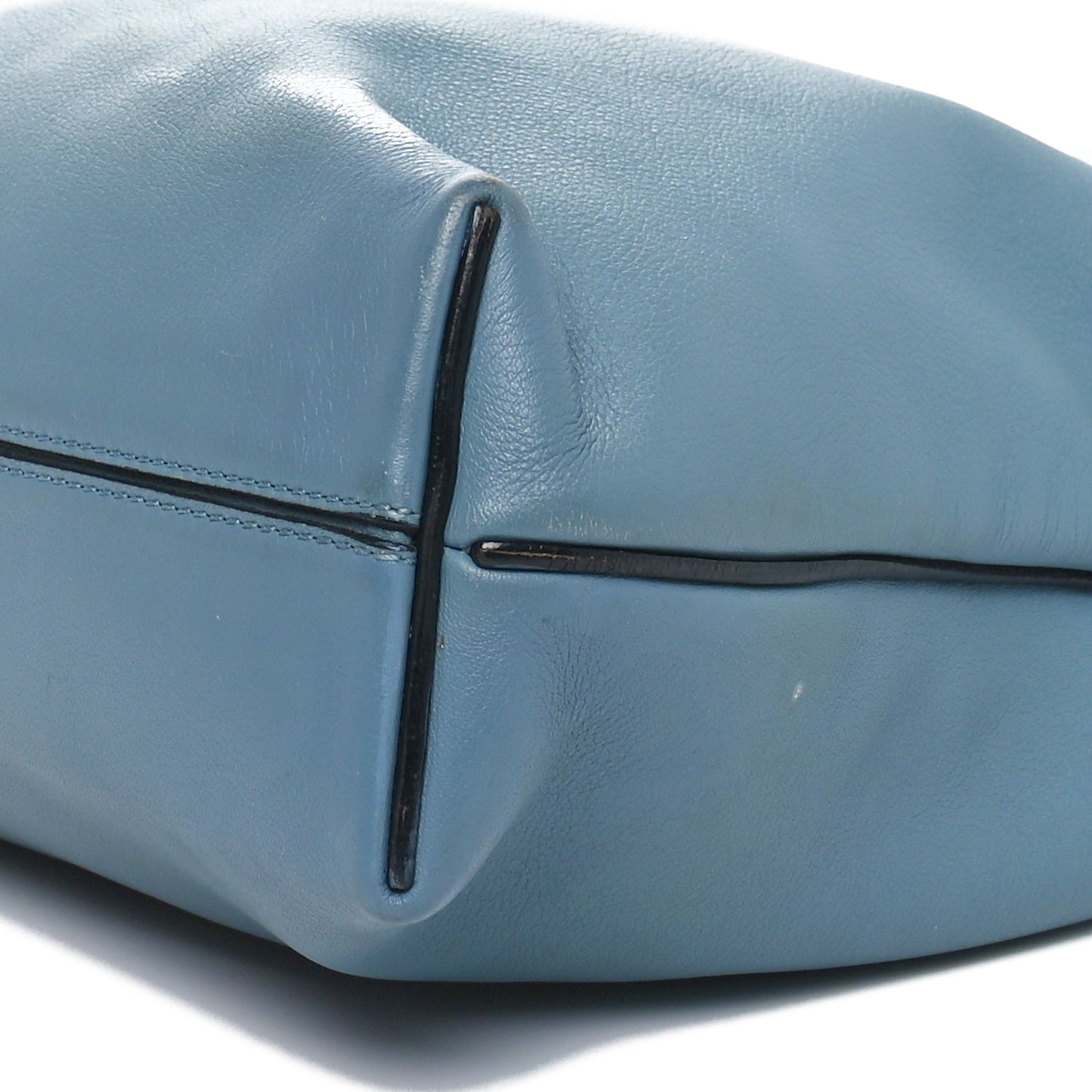 Calfskin Small Flamenco Knot Hobo Stone Blue
