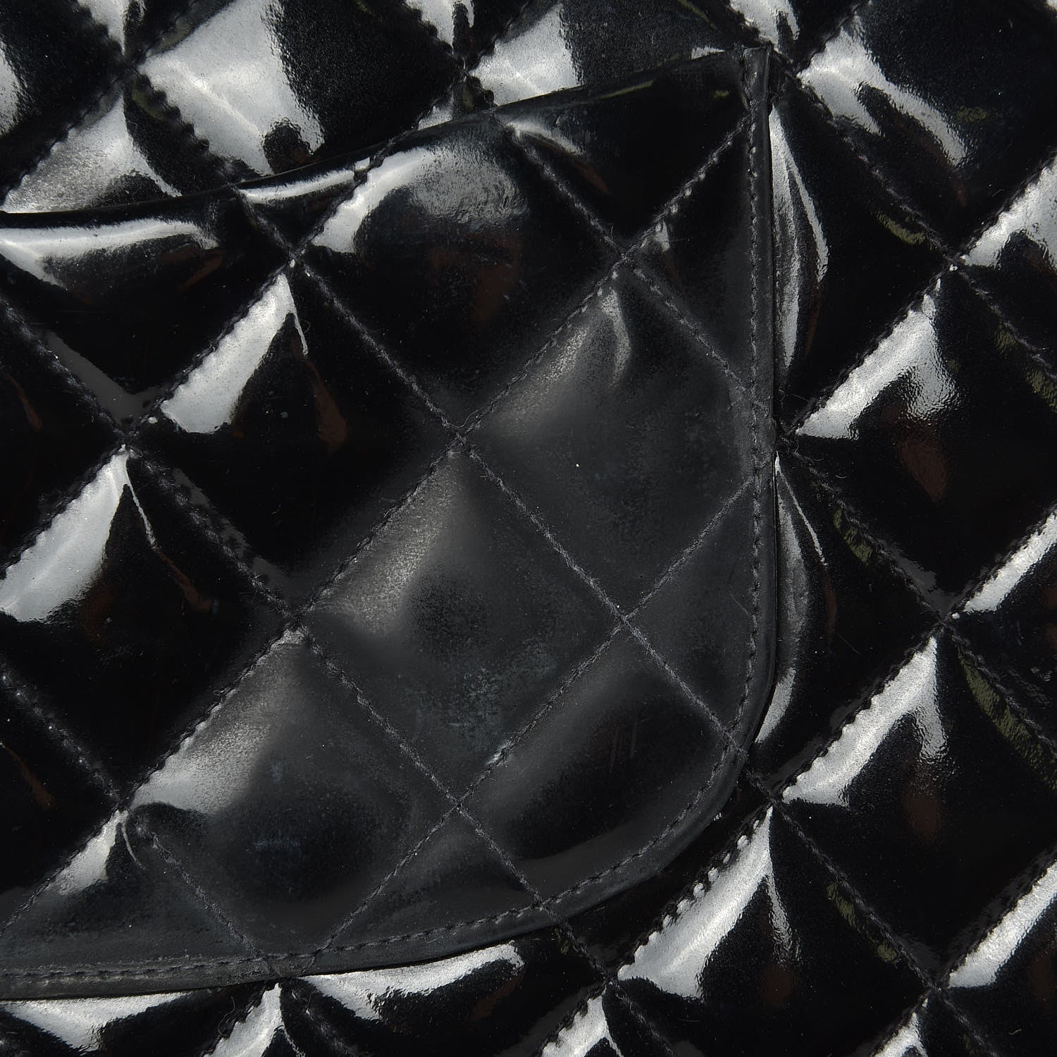Chanel Patent Quilted Medium Double Flap Black 13 of 18