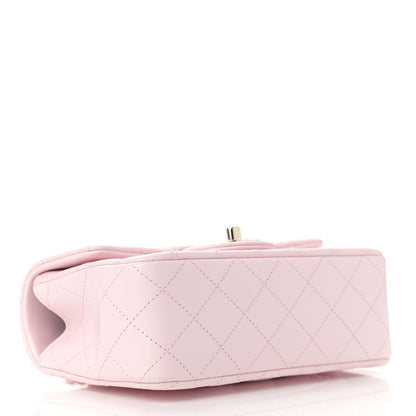 Chanel Lambskin Quilted Mini Top Handle Rectangular Flap Light Pink 4 of 10