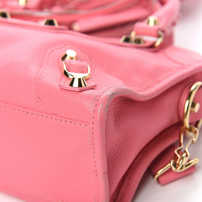 Balenciaga Veau Gravier Classic Gold Hardware Mini City Rose Dragee 10 of 13