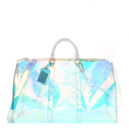 Louis Vuitton PVC Monogram Keepall Bandouliere 50 Iridescent Prism 1 of 8
