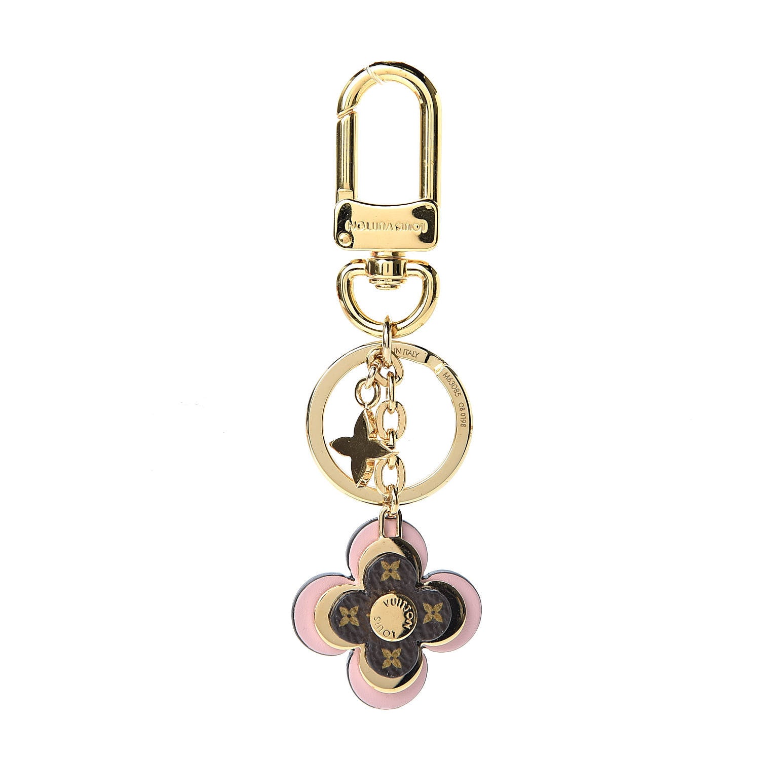 Louis Vuitton Monogram Blooming Flowers BB Bag Charm Key Holder Pink 1 of 5