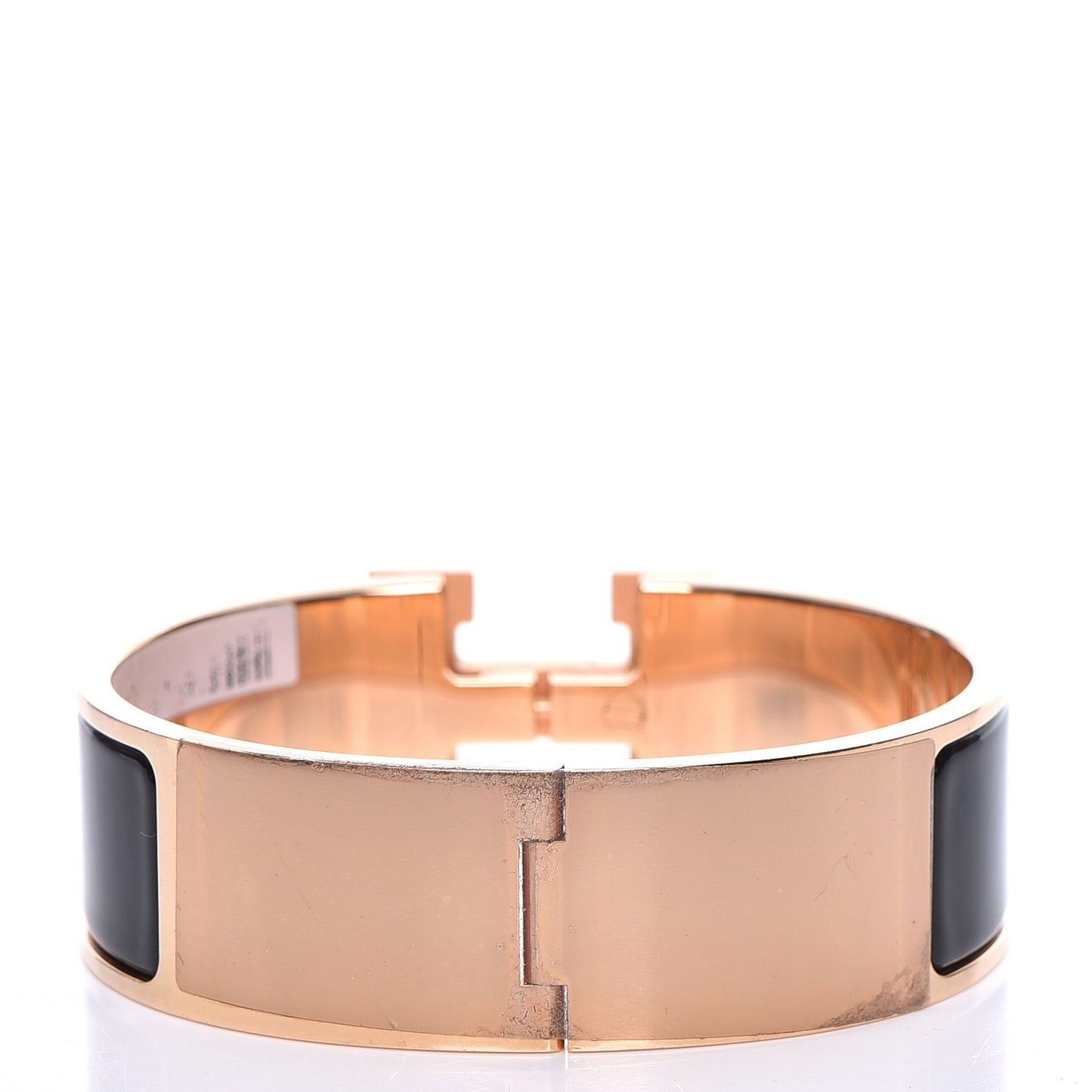 Enamel Wide Clic Clac H Bracelet GM Black