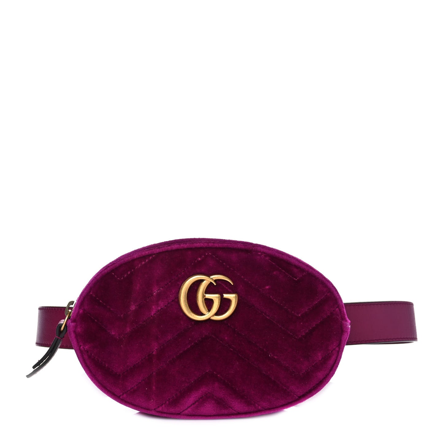 Velvet Matelasse GG Marmont Belt Bag 75 30 Fuchsia Violet Cyclamen