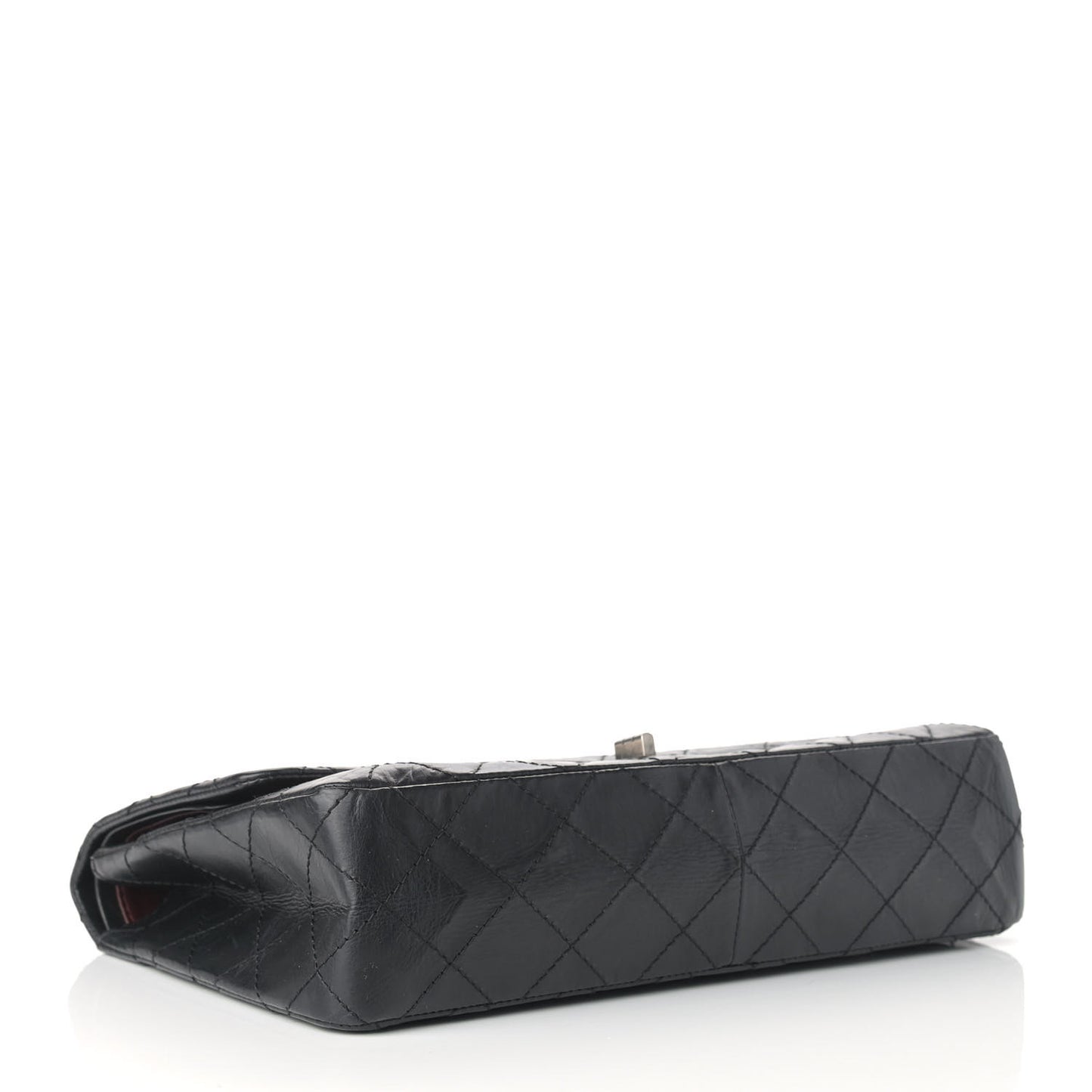 Aged Calfskin Quilted 2.55 Reissue 227 Flap Black