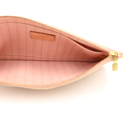 Louis Vuitton Damier Azur Neverfull MM GM Pochette Rose Ballerine 5 of 10