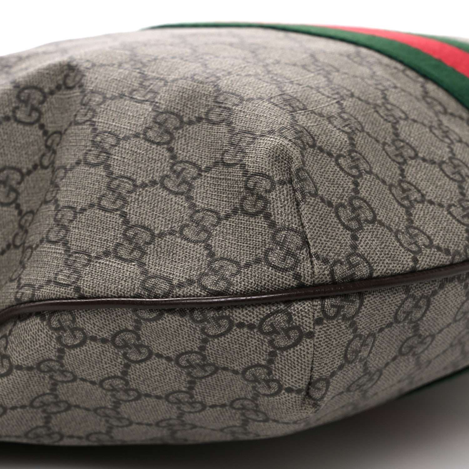 Gucci GG Supreme Monogram Web Ophidia Half Moon Hobo Brown 9 of 11