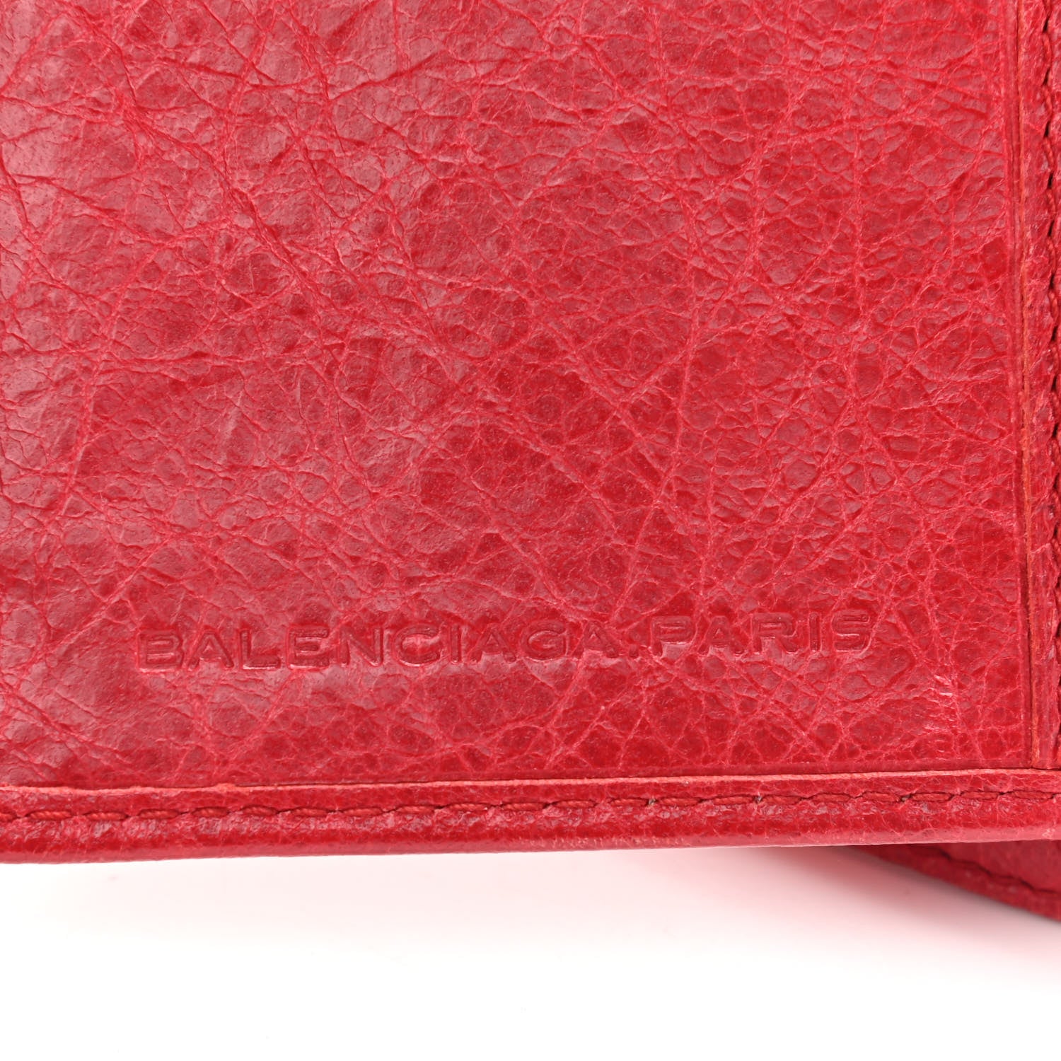 Balenciaga Agneau Giant 12 Silver Hardware Continental Wallet on Strap Rouge Cardinal 6 of 9