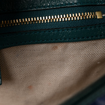 Gucci Azalea Calfskin Enamel Matelasse Diagonal Small Torchon GG Marmont Shoulder Bag Imperial Blue Pavone 10 of 10