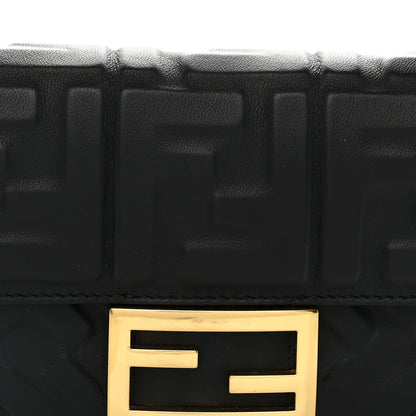 Fendi Nappa FF 1974 Embossed Mini Baguette Black 8 of 12