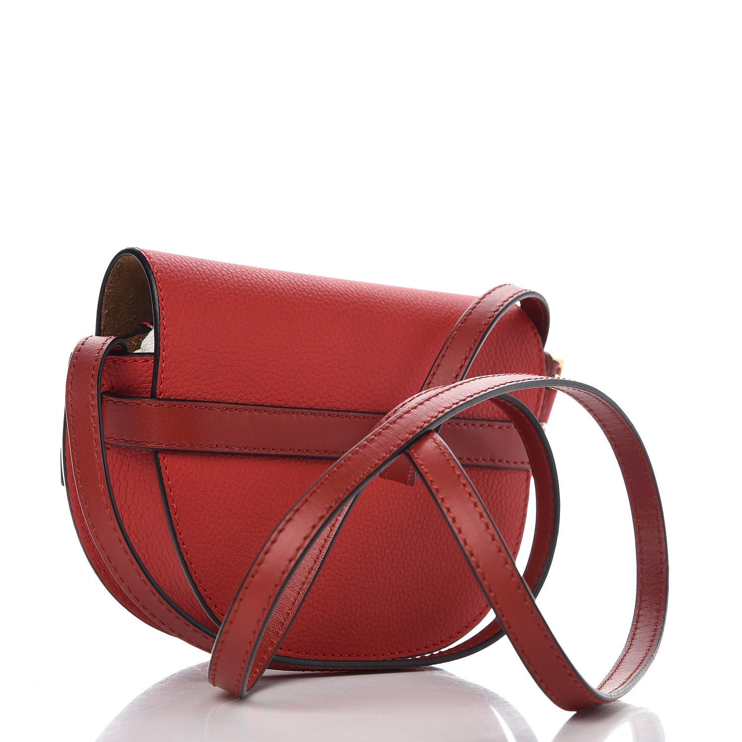 Loewe Grained Calfskin Mini Gate Crossbody Bag Scarlet Burnt Red 3 of 7